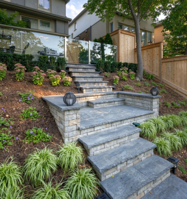 Outdoor Garden Steps and Level Access Construction